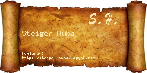 Steiger Huba névjegykártya
